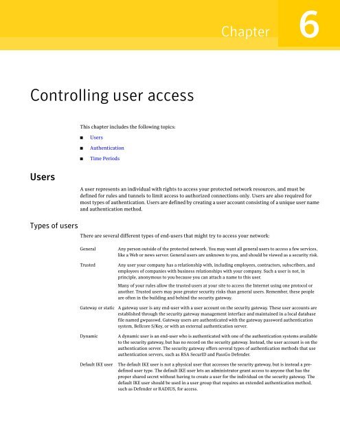 Symantecâ¢ Security Gateways Reference Guide - Sawmill