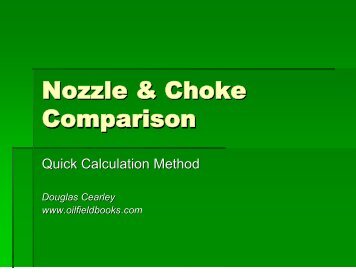 Nozzle & Choke Comparison