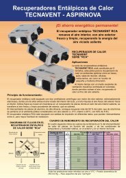 Recuperadores EntÃ¡lpicos de Calor TECNAVENT ... - Caloryfrio.com