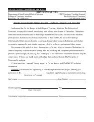 Owner consent form for necropsy