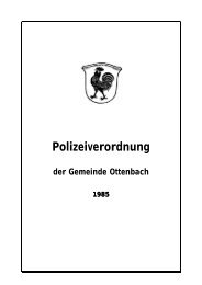 Polizeiverordnung 1985 - Gemeinde Ottenbach