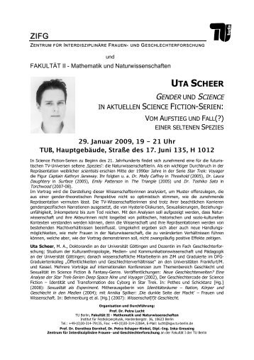 ZIFG UTA SCHEER - TU Berlin