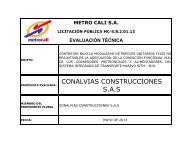 tecnica conalvias construcciones - Metrocali