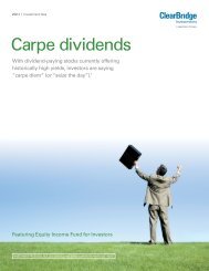 Carpe Dividends Investment Idea - Legg Mason