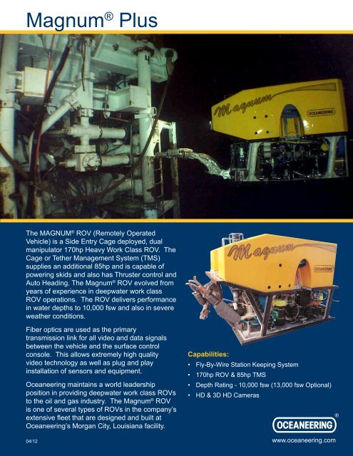 MagnumÃ‚Â® Plus - Oceaneering