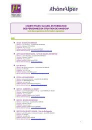 CHARTE POUR L'ACCUEIL EN FORMATION DES ... - Handiplace