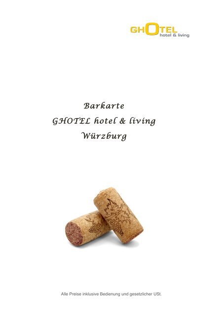 Barkarte - GHOTEL hotel & living