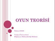 Oyun Teorisi - Trakya Ãniversitesi