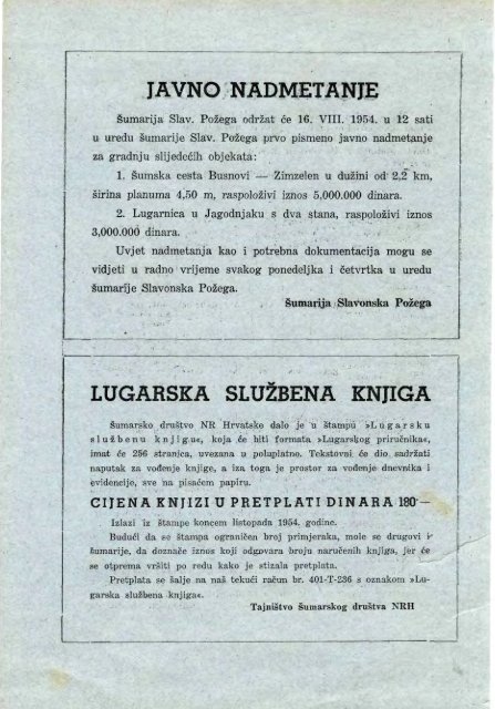 Å UMARSKI LIST 8/1954