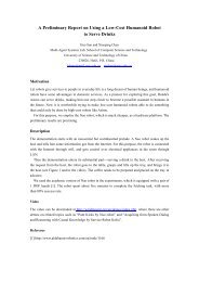 A Preliminary Report on Using a Low-Cost Humanoid Robot to ...