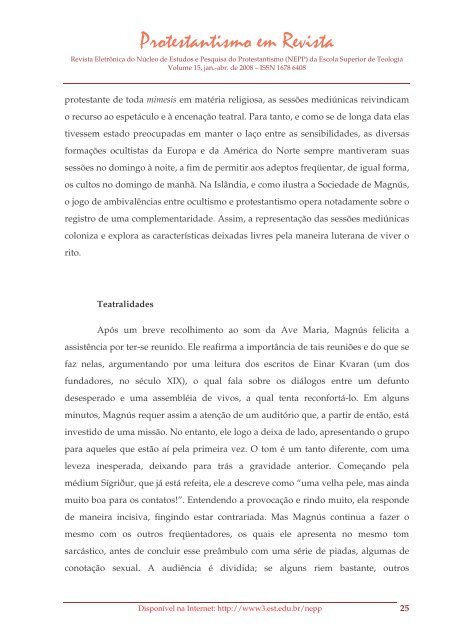 Ocultismo e Protestantismo na Islândia: Tendências iconófilas de ...