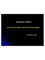 RENEWABLE ENERGY Joint Venture Opportunities in Eco ... - sesec