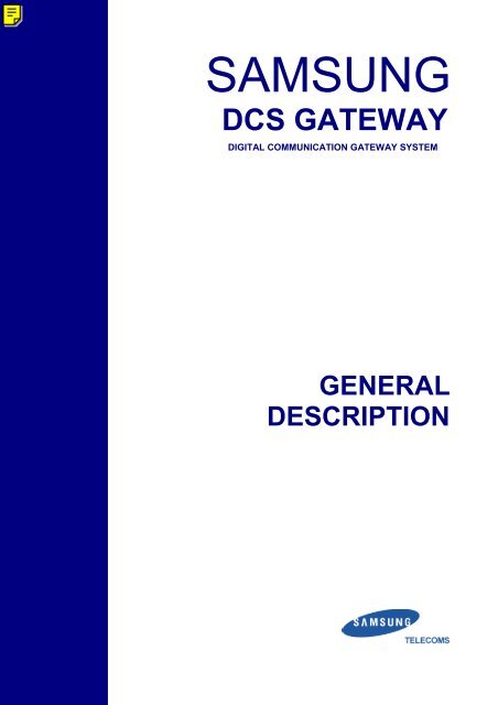 dcs gateway general description - Samsung Telephone Systems ...