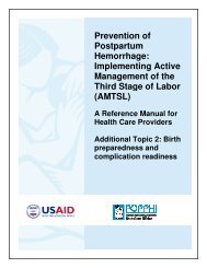 Implementing Active Management of the Third Stage of Labor (AMTSL)