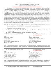 notice of hearing of the - Arizona Department of Liquor Licenses and ...