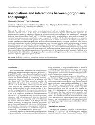 Associations and interactions between gorgonians ... - Porifera Brasil