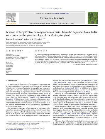 Revision of Early Cretaceous angiosperm remains from the ...