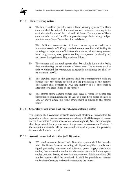Standard Technical Features of BTG System for Supercritical 660 ...