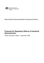 Proposal for Regulatory Reform of Industrial Nanomaterials