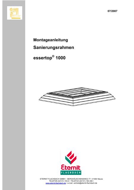 Sanierungsrahmen essertop 1000 - Eternit