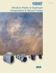Miniature Plastic & Diaphragm Compressors & Vacuum Pumps