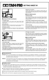 SETTING SHEET #1 - RC Car Action