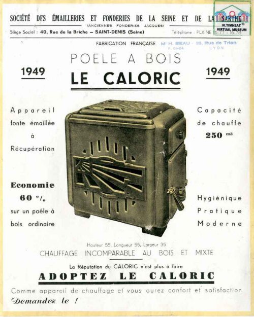 PoÃªle Ã  bois Le caloric - Ultimheat