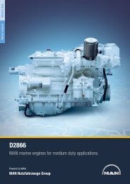 MAN marine engines for medium duty applications.