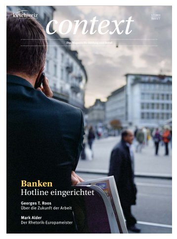 Context Nr. 6-7 / Juni/Juli 2013 - Banken (PDF, 5630 kb) - KV Schweiz