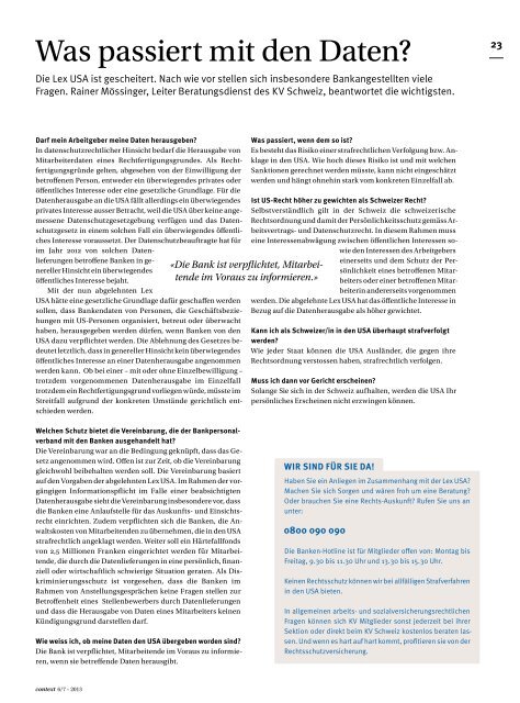 Context Nr. 6-7 / Juni/Juli 2013 - Banken (PDF, 5630 kb) - KV Schweiz