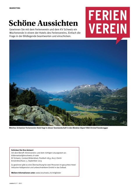 Context Nr. 6-7 / Juni/Juli 2013 - Banken (PDF, 5630 kb) - KV Schweiz