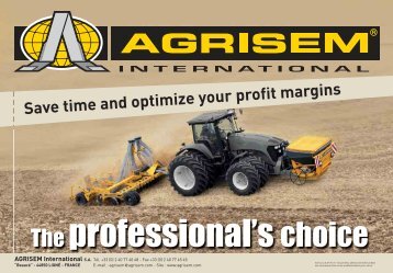 Save time and optimize your profit margins - Agrisem Nederland