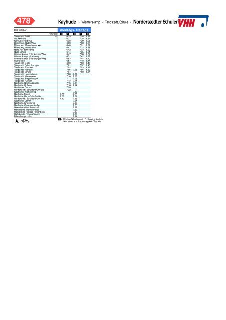 Neuer Fahrplan der Linie 478 als PDF zum Download