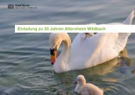 Einladung zu 30 Jahren Altersheim Wildbach - Stadt ZÃ¼rich