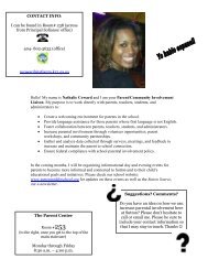 Hello! My name is Nathalie Coward and I am your Parent ...