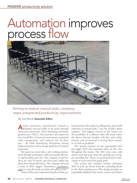 Modern Materials Handling - November 2012