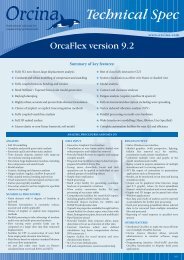 Orcaflex v9.2 Technical Spec (01.09)
