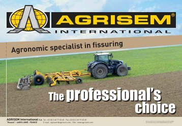 HOW TO CHOOSE YOUR DISC-O-MULCH? - Agrisem Nederland