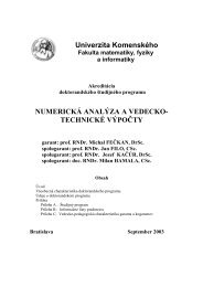 TECHNICKÉ VÝPOČTY - Fakulta matematiky, fyziky a informatiky ...