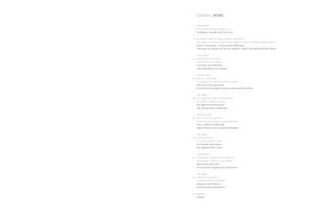 Contents Inhalt
