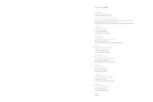Contents Inhalt