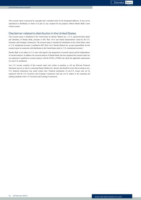 G10 FX Financial Scorecard - Danske Analyse - Danske Bank