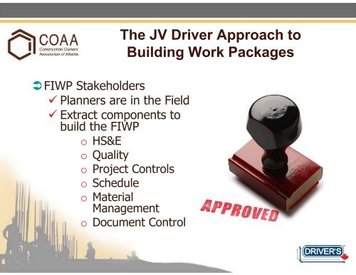 Building Work Packages - Construction Owners Association of Alberta