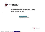Windows Kernel Device Driver Exploit - XCon - Xfocus.org