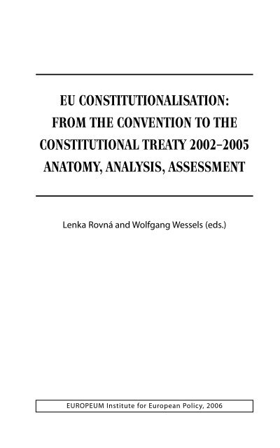 eu constitutionalisation - EUROPEUM Institute for European Policy