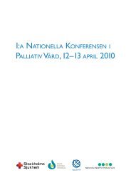 FÃ¶rsta Nationella konferensen i Palliativ VÃ¥rd - Stockholms sjukhem