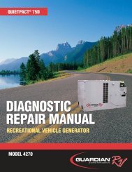 Quietpact 75D Diagnostic Repair Manual Models ... - Generac Parts