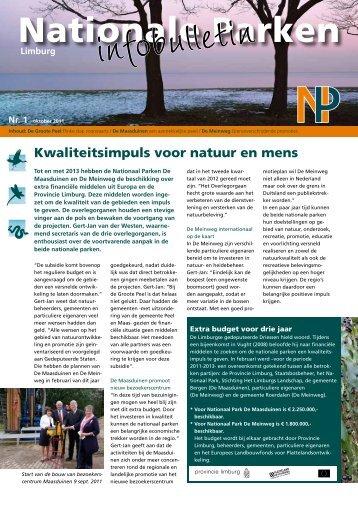 Okt. 2011 Kwaliteitsimpuls voor natuur en mens - Nationaal Park De ...