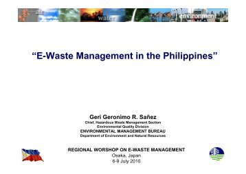 “E-Waste Management in the Philippines” - GEC