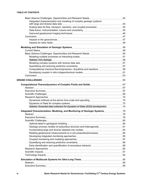 Basic Research Needs for Geosciences - Energetics Meetings and ...